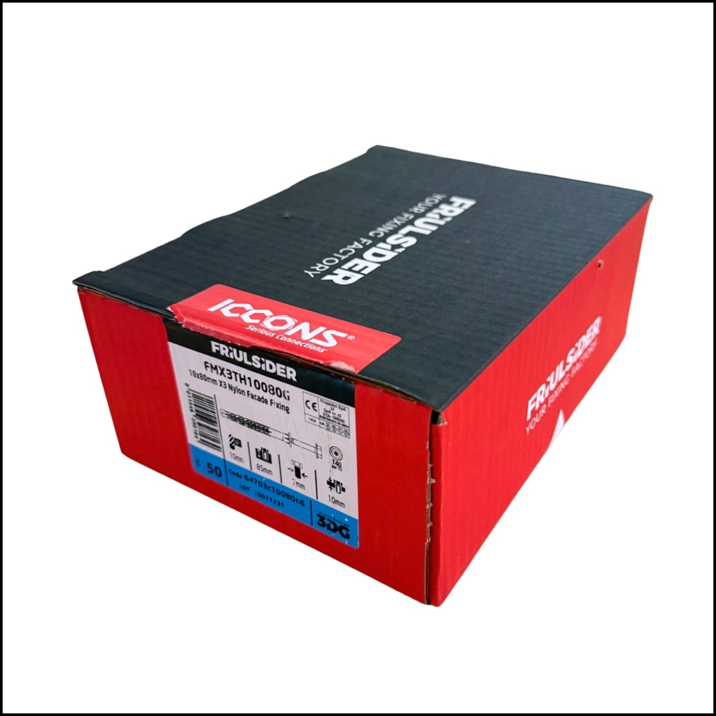 50 PACK - Friulsider Galvanised 80mm Wall Anchor