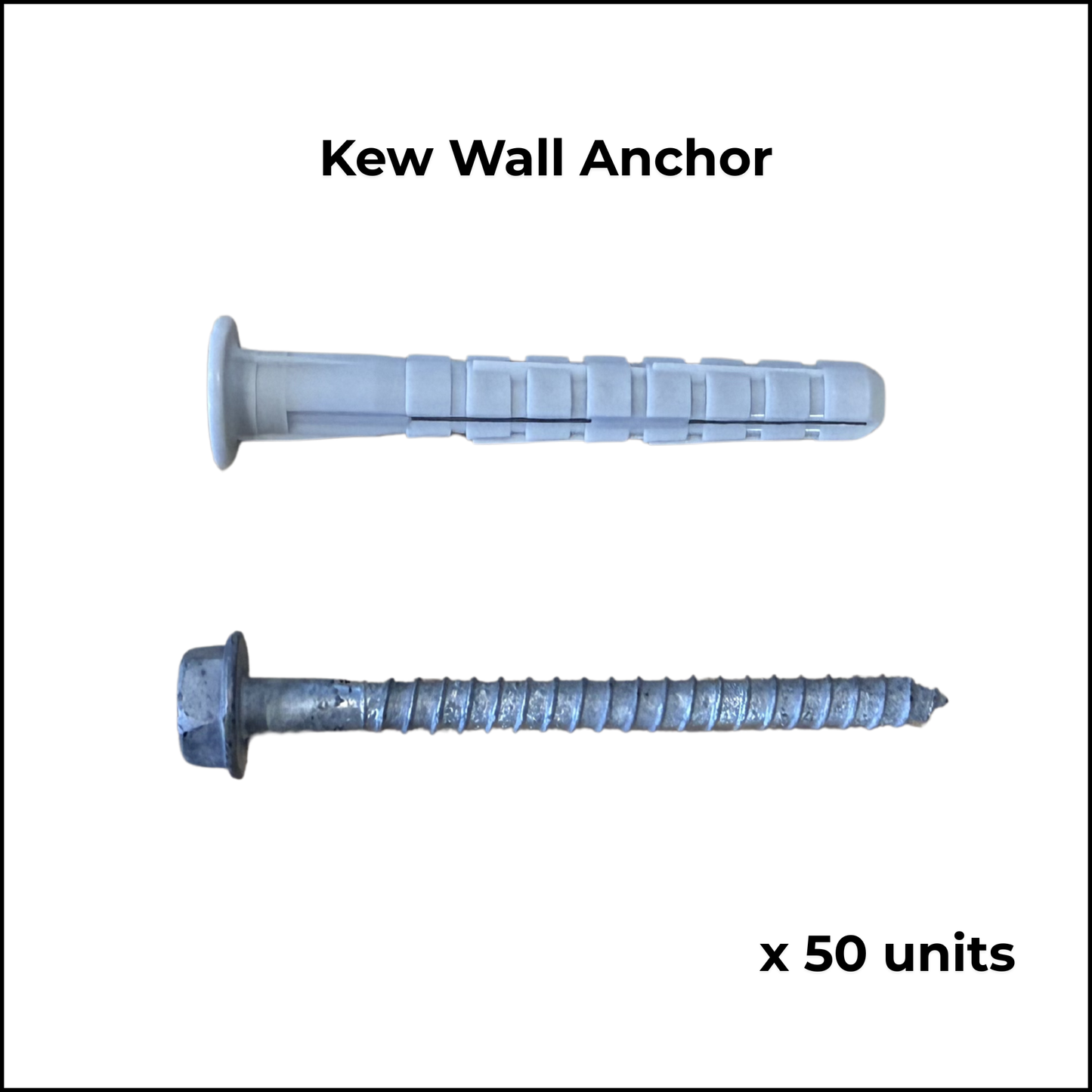 50 PACK - KEW Galvanised 80mm Wall Anchor (MADE IN GERMANY)