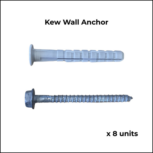 8 PACK - KEW Galvanised 80mm Wall Anchor (MADE IN GERMANY)
