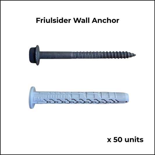 50 PACK - Friulsider Galvanised 80mm Wall Anchor (MADE IN GERMANY)