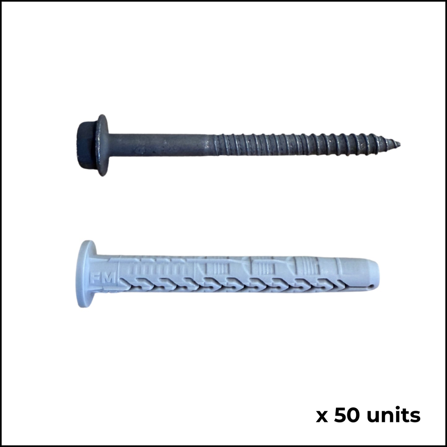 50 PACK - Friulsider Galvanised 80mm Wall Anchor