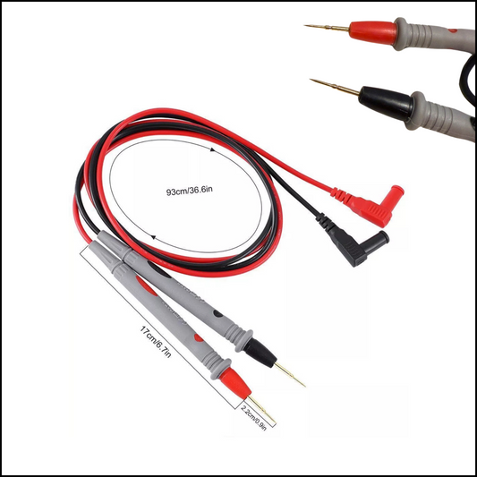 HVAC Multimeter Test Leads – Thermistor Probe Cables (1000V 10A, 92cm, CAT II)